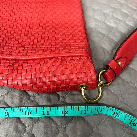 Cole Hann Red Woven Tote Bag - Picture 4 of 12